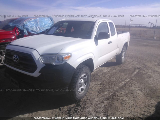 5TFSX5EN0GX044331 - 2016 TOYOTA TACOMA ACCESS CAB/SR/SR5 WHITE photo 2