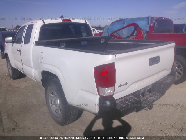 5TFSX5EN0GX044331 - 2016 TOYOTA TACOMA ACCESS CAB/SR/SR5 WHITE photo 3