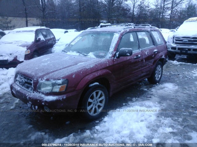 JF1SG65655H718114 - 2005 SUBARU FORESTER 2.5XS RED photo 2