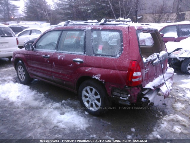 JF1SG65655H718114 - 2005 SUBARU FORESTER 2.5XS RED photo 3