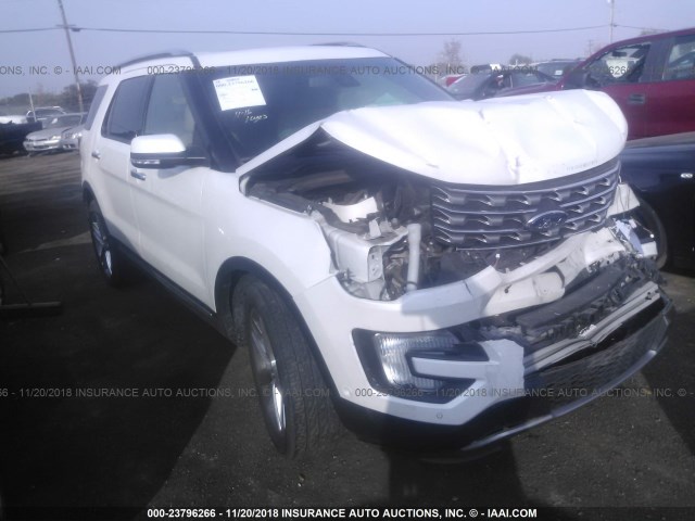 1FM5K7FH7GGA13315 - 2016 FORD EXPLORER LIMITED WHITE photo 1