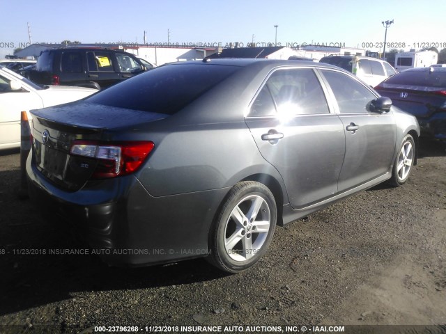 4T1BF1FK0CU041730 - 2012 TOYOTA CAMRY SE/LE/XLE GRAY photo 4