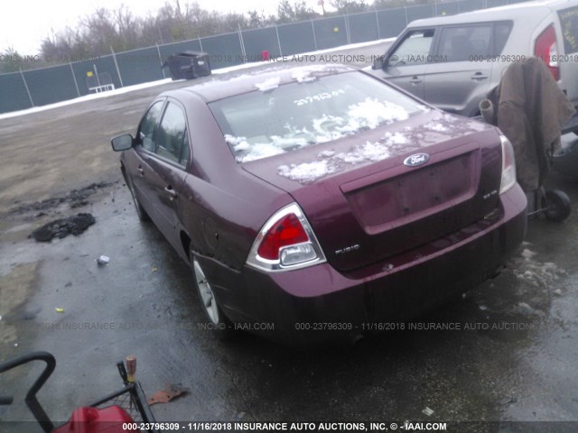 3FAFP07126R100894 - 2006 FORD FUSION SE MAROON photo 3