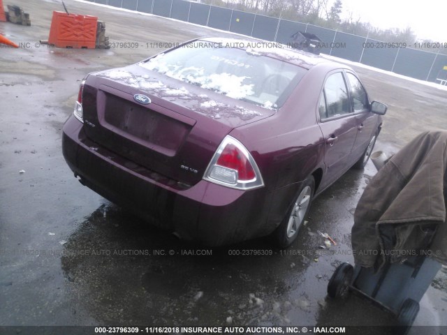 3FAFP07126R100894 - 2006 FORD FUSION SE MAROON photo 4