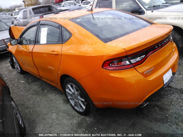 1C3CDFBA1DD347236 - 2013 DODGE DART SXT ORANGE photo 3