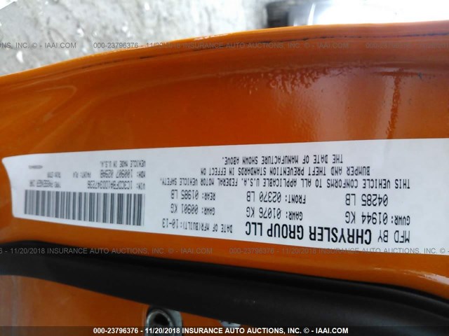 1C3CDFBA1DD347236 - 2013 DODGE DART SXT ORANGE photo 9