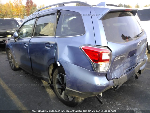 JF2SJAJC2JH555797 - 2018 SUBARU FORESTER 2.5I LIMITED BLUE photo 3