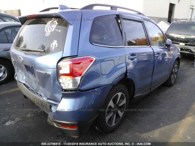 JF2SJAJC2JH555797 - 2018 SUBARU FORESTER 2.5I LIMITED BLUE photo 4