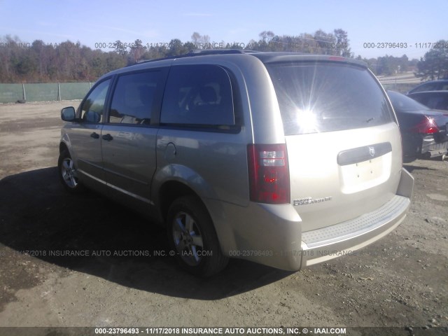 2D8HN44H78R616616 - 2008 DODGE GRAND CARAVAN SE Champagne photo 3