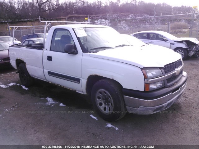 1GCEC14V35Z255673 - 2005 CHEVROLET SILVERADO C1500 WHITE photo 1