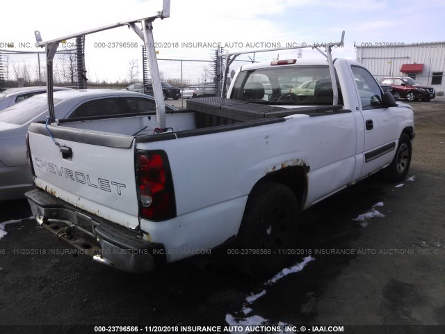 1GCEC14V35Z255673 - 2005 CHEVROLET SILVERADO C1500 WHITE photo 4