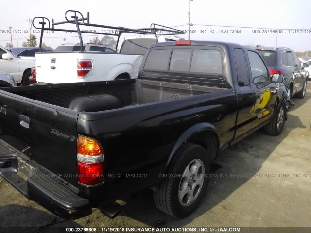 5TEVN52N51Z725849 - 2001 TOYOTA TACOMA XTRACAB S-RUNNER BLACK photo 4