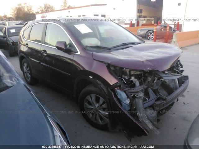 5J6RM4H70DL065580 - 2013 HONDA CR-V EXL MAROON photo 1