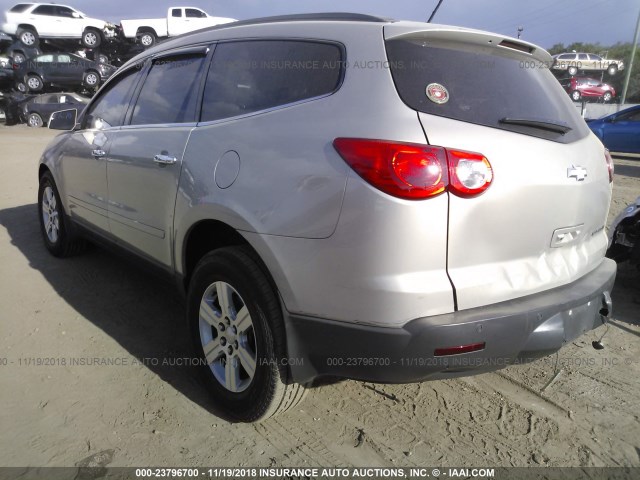 1GNKRGED2BJ156094 - 2011 CHEVROLET TRAVERSE LT Pewter photo 3