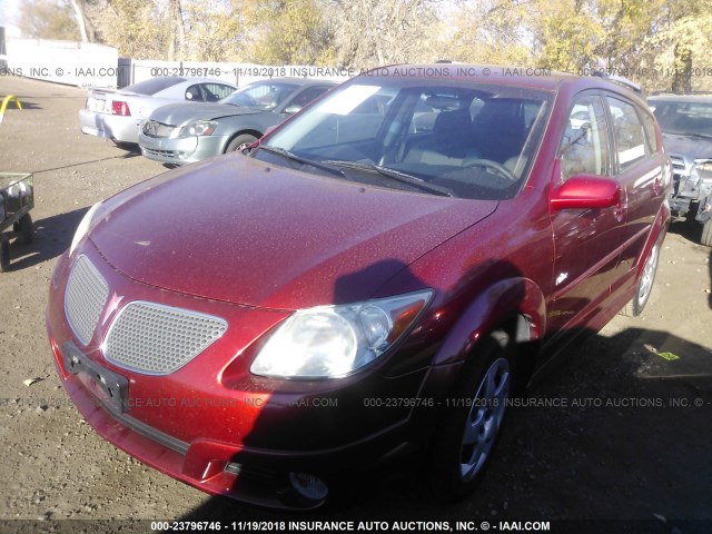 5Y2SL65828Z406905 - 2008 PONTIAC VIBE RED photo 2