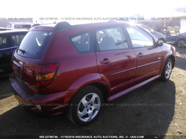 5Y2SL65828Z406905 - 2008 PONTIAC VIBE RED photo 4