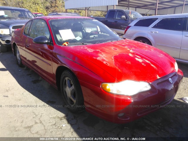 2G1WX12K549459023 - 2004 CHEVROLET MONTE CARLO SS წითელი ფოტო 1
