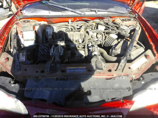 2G1WX12K549459023 - 2004 CHEVROLET MONTE CARLO SS RED photo 10