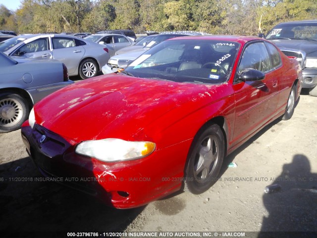2G1WX12K549459023 - 2004 CHEVROLET MONTE CARLO SS RED photo 2
