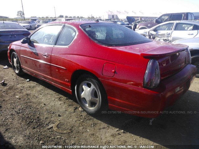 2G1WX12K549459023 - 2004 CHEVROLET MONTE CARLO SS RED photo 3