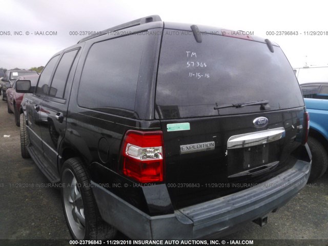 1FMFU15587LA43059 - 2007 FORD EXPEDITION XLT BLACK photo 3