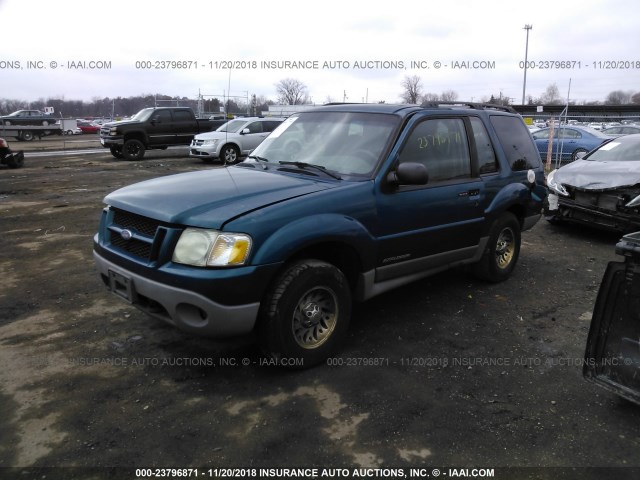 1FMYU60EX1UC05675 - 2001 FORD EXPLORER SPORT GREEN photo 2