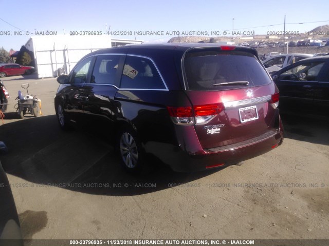 5FNRL5H60FB099398 - 2015 HONDA ODYSSEY EXL MAROON photo 3