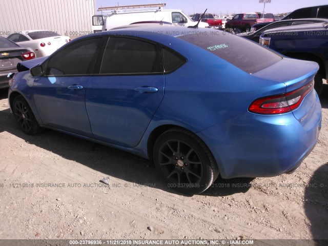 1C3CDFBB0FD421595 - 2015 DODGE DART SXT BLUE photo 3