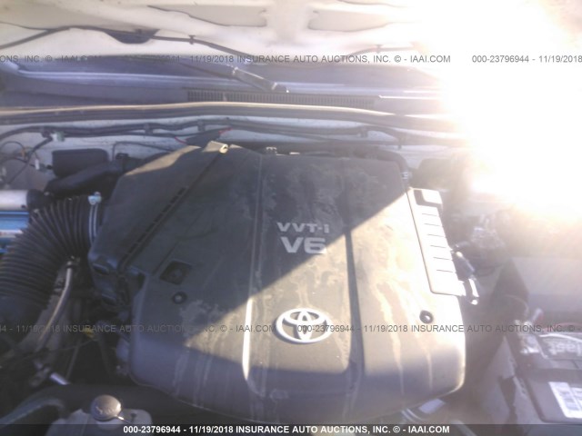 5TEUU4EN7AZ746237 - 2010 TOYOTA TACOMA ACCESS CAB თეთრი ფოტო 10