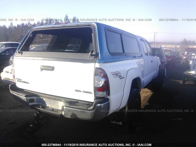5TEUU4EN7AZ746237 - 2010 TOYOTA TACOMA ACCESS CAB თეთრი ფოტო 4