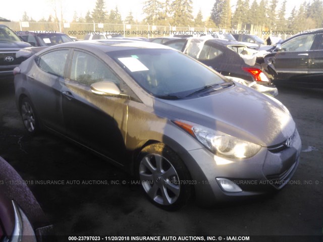 5NPDH4AEXDH386107 - 2013 HYUNDAI ELANTRA GLS/LIMITED GRAY photo 1