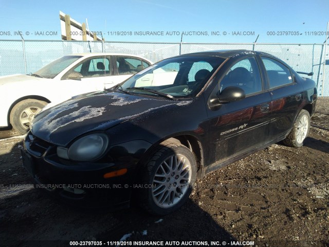 1B3ES46F71D199496 - 2001 DODGE NEON R/T BLACK photo 2