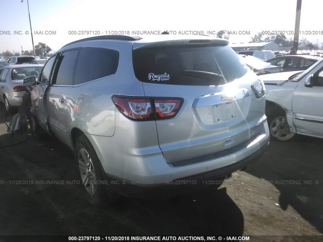 1GNKRHKD9FJ126722 - 2015 CHEVROLET TRAVERSE LT GRAY photo 3