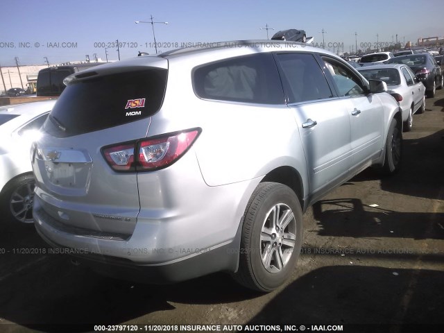 1GNKRHKD9FJ126722 - 2015 CHEVROLET TRAVERSE LT GRAY photo 4