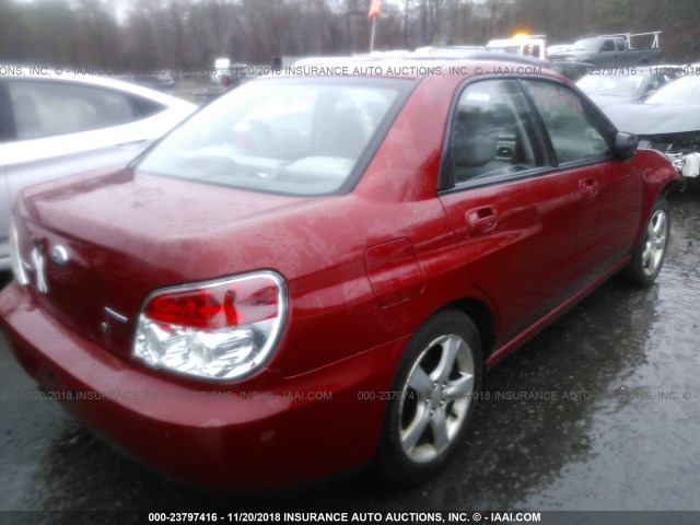 JF1GD61657H512864 - 2007 SUBARU IMPREZA 2.5I RED photo 4