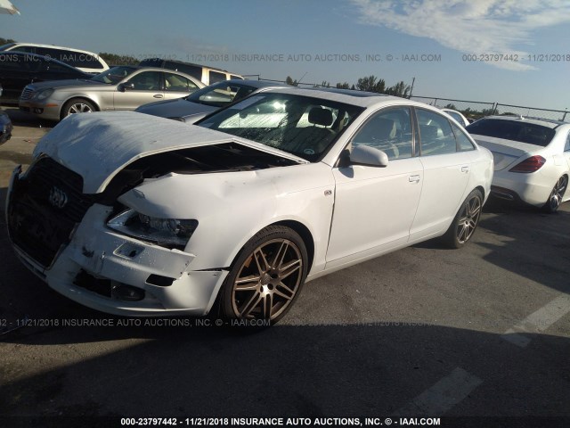 WAUDH74F78N034319 - 2008 AUDI A6 3.2 QUATTRO WHITE photo 2