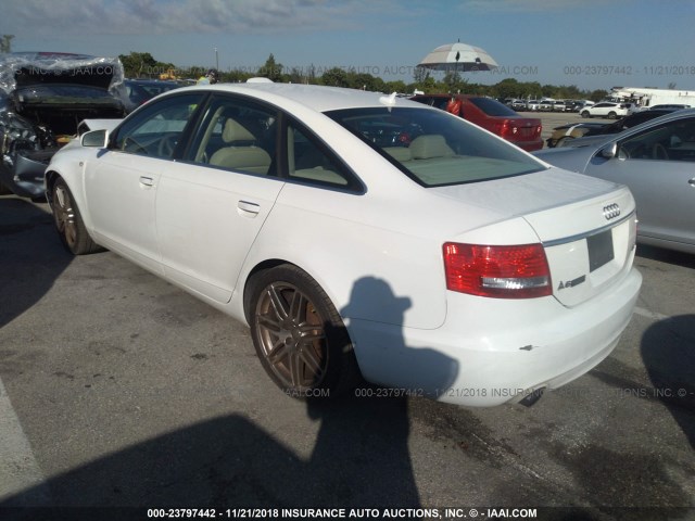 WAUDH74F78N034319 - 2008 AUDI A6 3.2 QUATTRO WHITE photo 3