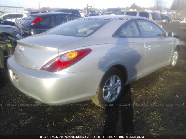 4T1CE38P94U806091 - 2004 TOYOTA CAMRY SOLARA SE/SLE ვერცხლისფერი ფოტო 4