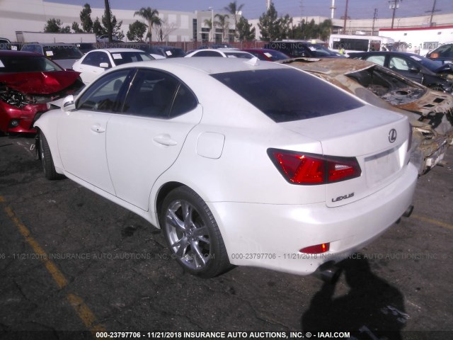 JTHBK262495091862 - 2009 LEXUS IS 250 WHITE photo 3