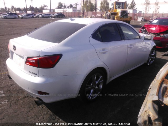 JTHBK262495091862 - 2009 LEXUS IS 250 WHITE photo 4