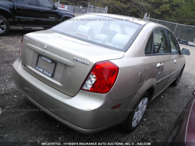 KL5JD56Z36K361480 - 2006 SUZUKI FORENZA TAN photo 4