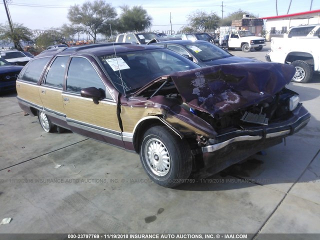 1G4BR83E8MW402478 - 1991 BUICK ROADMASTER ESTATE BURGUNDY photo 1