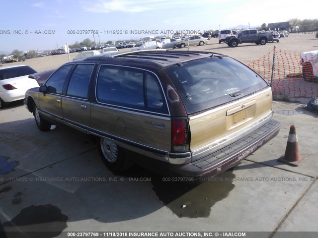 1G4BR83E8MW402478 - 1991 BUICK ROADMASTER ESTATE BURGUNDY photo 3