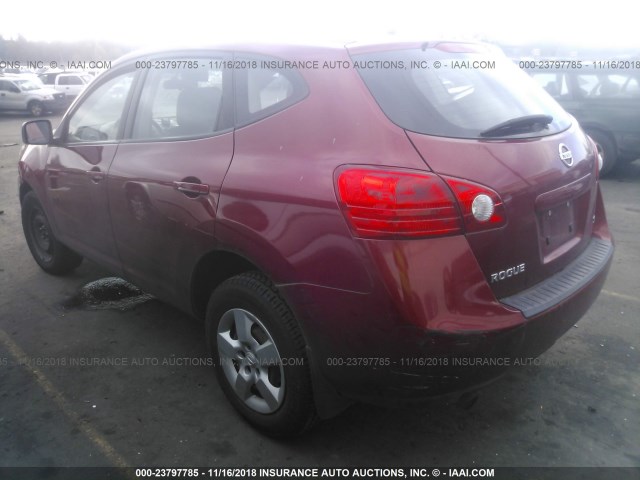 JN8AS58T08W026234 - 2008 NISSAN ROGUE S/SL RED photo 3