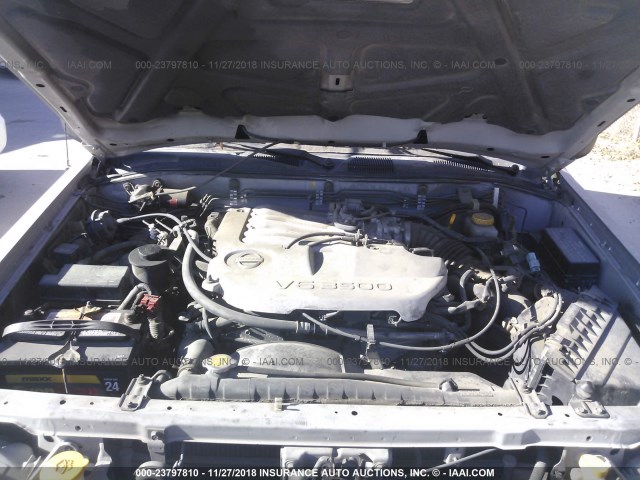 JN8DR09X42W661560 - 2002 NISSAN PATHFINDER LE/SE SILVER photo 10