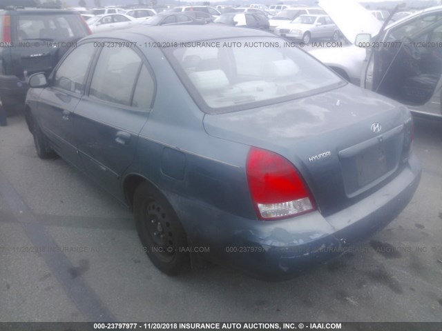 KMHDN45D91U121430 - 2001 HYUNDAI ELANTRA GLS/GT TURQUOISE photo 3