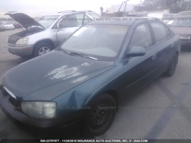 KMHDN45D91U121430 - 2001 HYUNDAI ELANTRA GLS/GT TURQUOISE photo 6