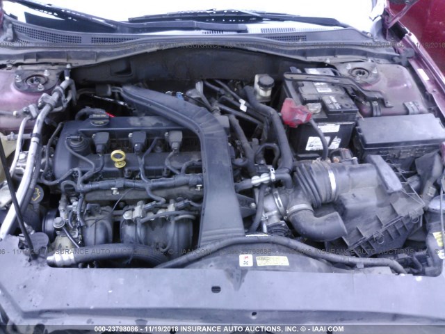 3FAHP06Z37R177372 - 2007 FORD FUSION S MAROON photo 10