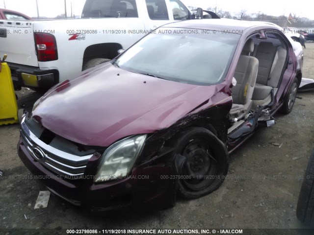 3FAHP06Z37R177372 - 2007 FORD FUSION S MAROON photo 2