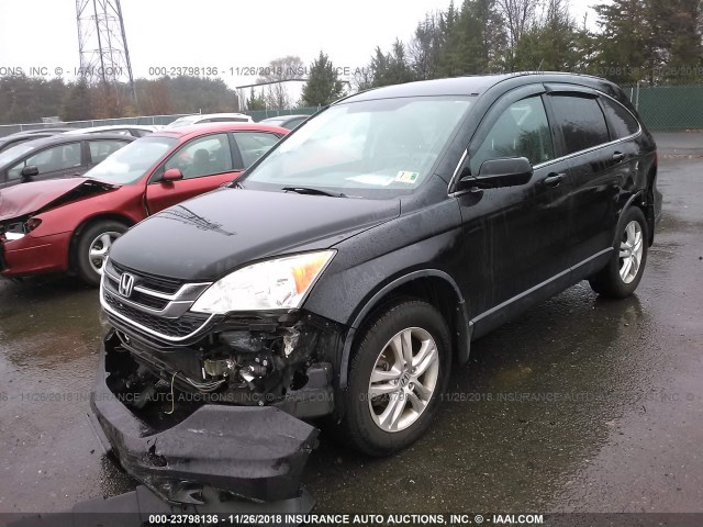 5J6RE4H72BL079894 - 2011 HONDA CR-V EXL BLACK photo 2